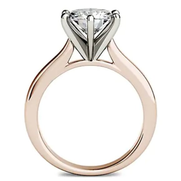 GORGEOUS 14k Rose Gold 1.90CT T.W. Solitaire Ring - Picture 8 of 14
